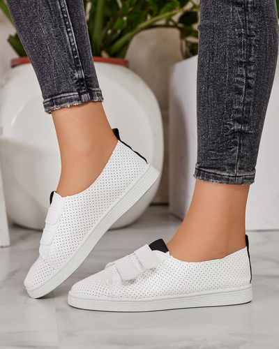 Royalfashion Damen durchbrochene Raffer-Sneakers
