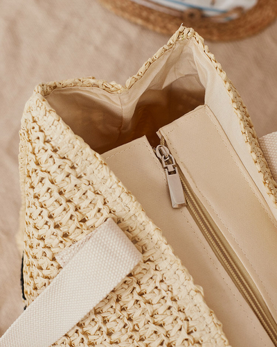Royalfashion Große Damenhandtasche aus Stroh