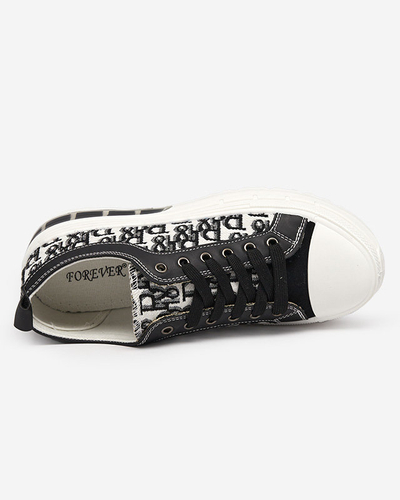 Sneakers Livia in Schwarz-Weiß mit Plateau