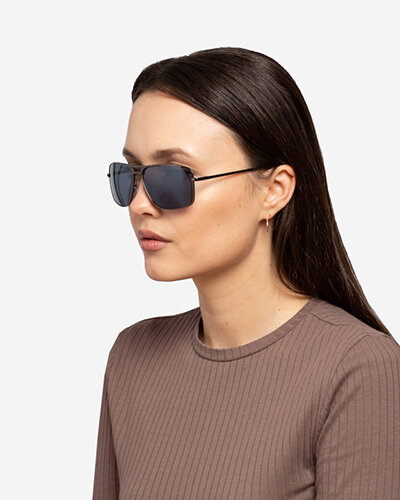 Royalfashion Sonnenbrille mit graphitfarbenem Rahmen