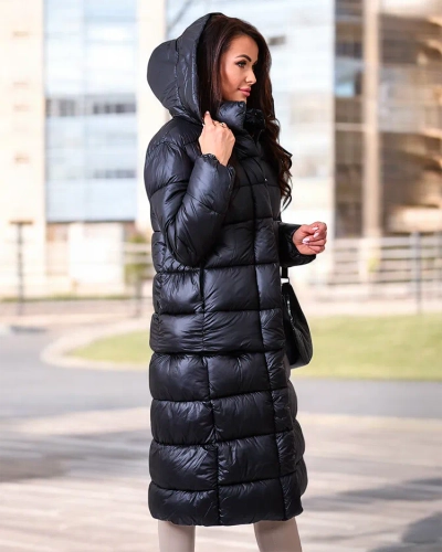 Royalfashion Schwarze Damen Winterjacke