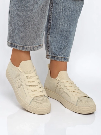Beige Damiani Sneakers – leichte Stoff-/Öko-Leder-Sneakers für den Sommer