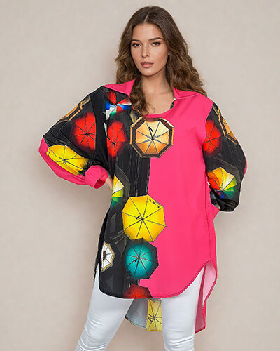 Royalfashion Gemusterte Damen bedruckte Tunika