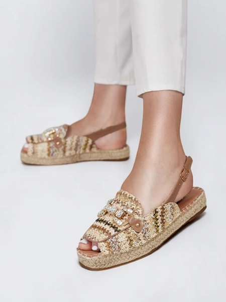 Royalfashion Damen-Espadrilles mit offener Spitze
