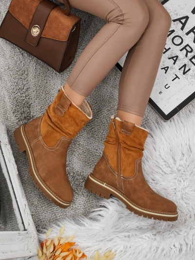 Höhere Damenstiefeletten aus Öko-Wildleder Liora