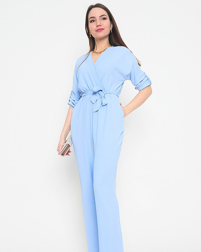 Blauer langer Damen-Jumpsuit - Kleidung