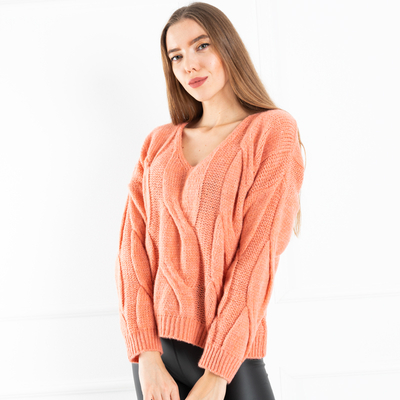 Damen Koralle Pullover - Kleidung