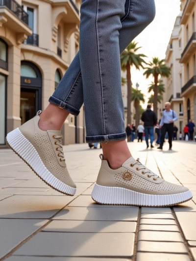 Royalfashion Damen sportliche Schnürsneaker Jovenes