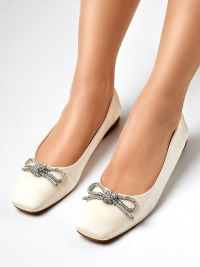 Royalfashion Damen Ballerinas mit Schleife und Glanz Ofenal