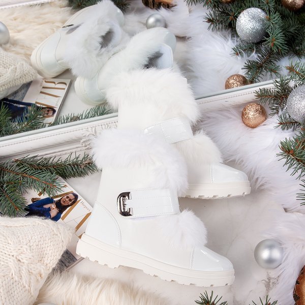 Harriett pelzgefütterte weiße Schneeschuhe - Schuhe