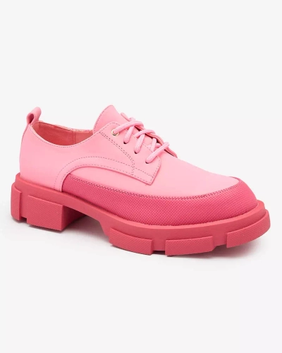 Royalfashion Rosa Damen Matte Halbstiefel auf fester Sohle Trendy Chunky