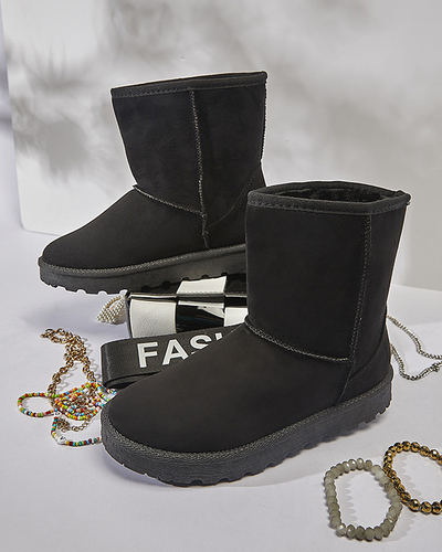 Isolierte Damen-Schneestiefel aus Öko-Wildleder in Schwarz Xetik - Footwear