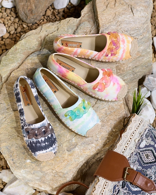 Royalfashion Чорні жіночі еспадрильї з принтом Serffio