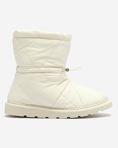 Beige Damen Isolierte Stiefel a'la Schneestiefel Kaliolen - Footwear