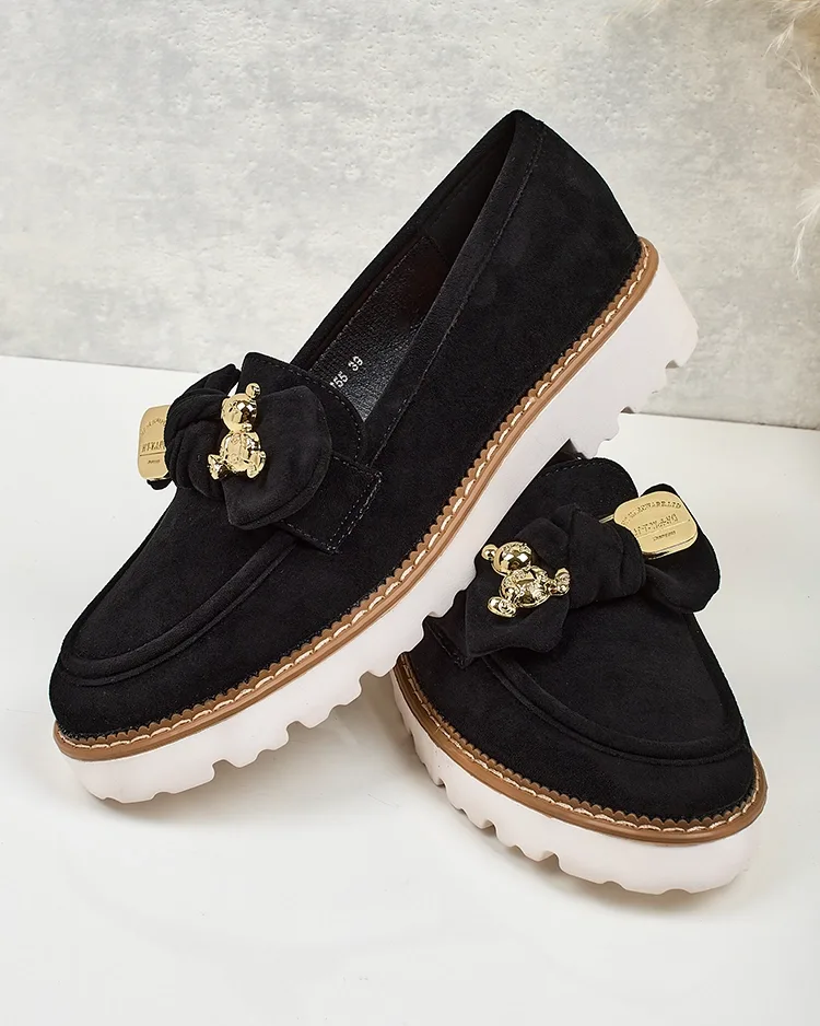 Nero Elegante Mokassins aus Ökologischem Leder