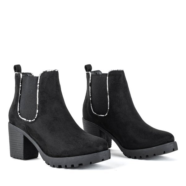 Schwarze Stiefel auf einem höheren Pfosten Travolte - Footwear