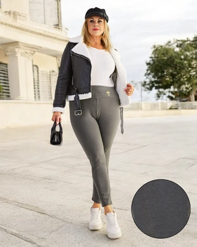 Жіночі легінси з начуванням PLUS SIZE від Royalfashion