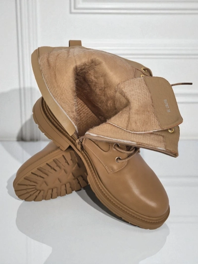Gesteppte Damen Stiefeletten aus ökologischem Leder Sable Rose
