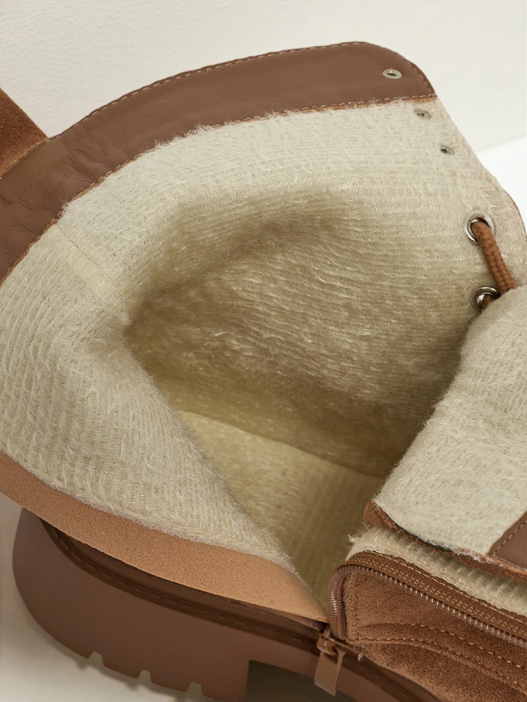 Öko-Wildleder Schnürstiefeletten Damen Ferlyne