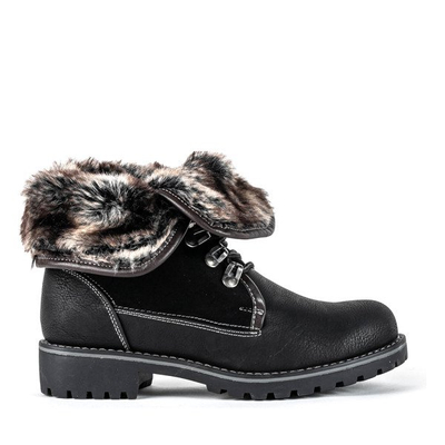 Schwarze Stiefel mit aufrollbarem Schaft Briathos - Footwear