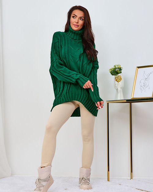 Светр жіночий у смужку Royalfashion коричневий