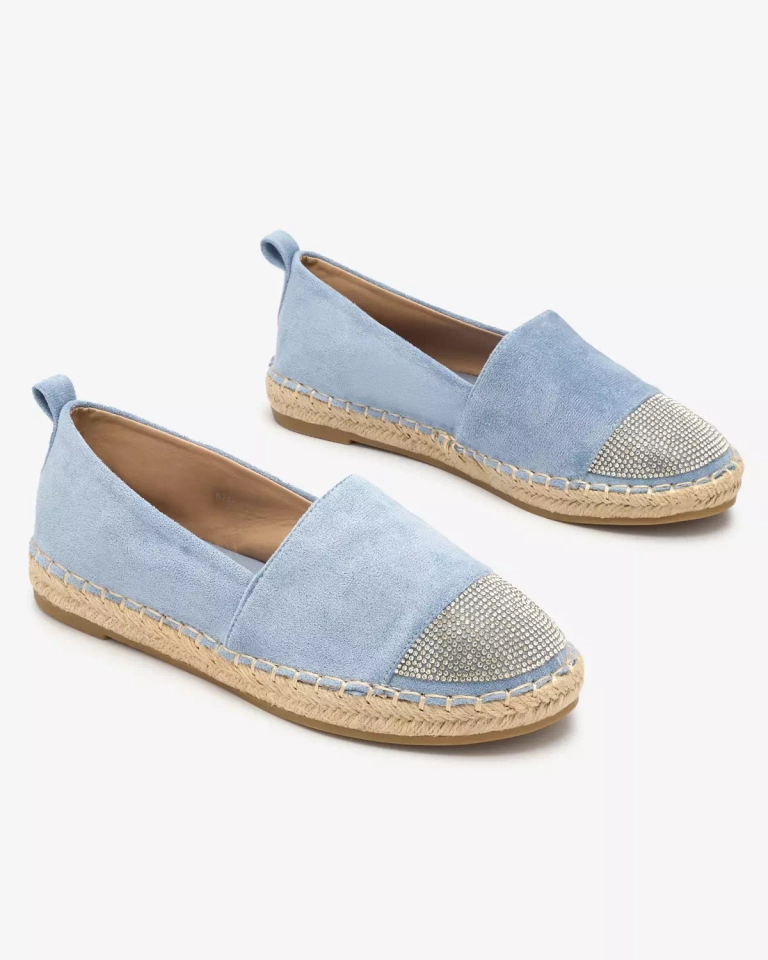 Royalfashion Blaue Damen-Espadrilles mit Zirkonen Iterica