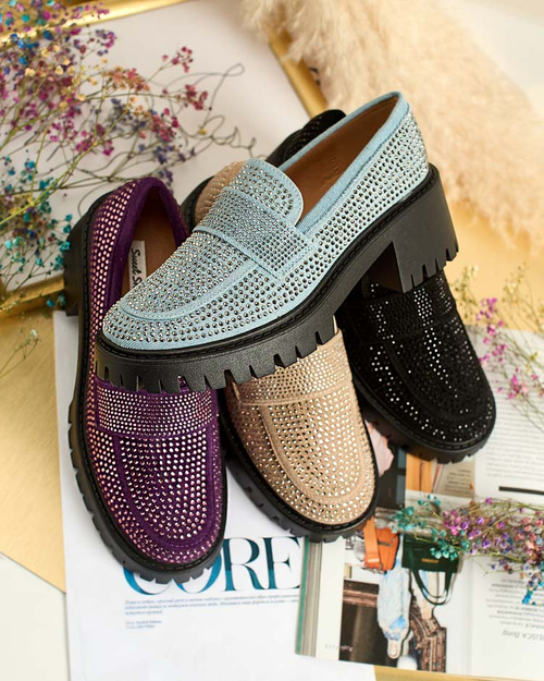 Royalfashion Жіночі мокасини з цирконами Epolls