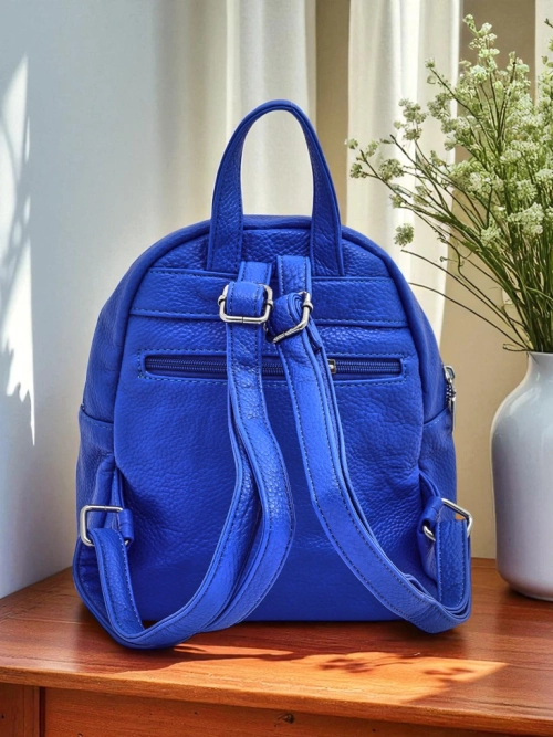 Plecak damski Ariadne Bianco Azzurro RoyalEco Królewska Moda 25x25x10