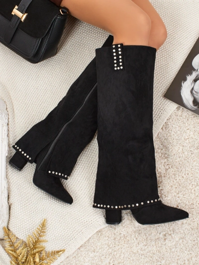 Damenstiefel Bryves aus Öko-Wildleder mit Schaft