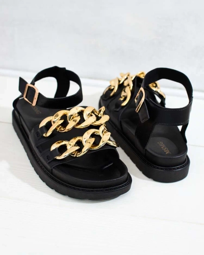 Royalfashion Leo-Sandalen aus Öko-Leder