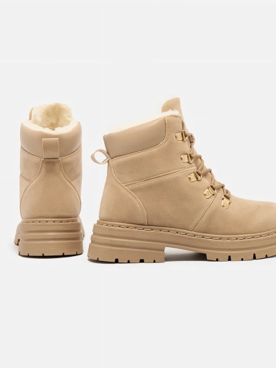 Royalfashion Hellbraune Damen Trapper Develier