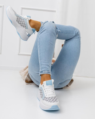Blau-weiße Damen-Sportschuhe Turnschuhe Weniso - Schuhe