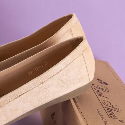 Beige Damen-Mokassin mit Schleife und Igeli-Fransen - Schuhe