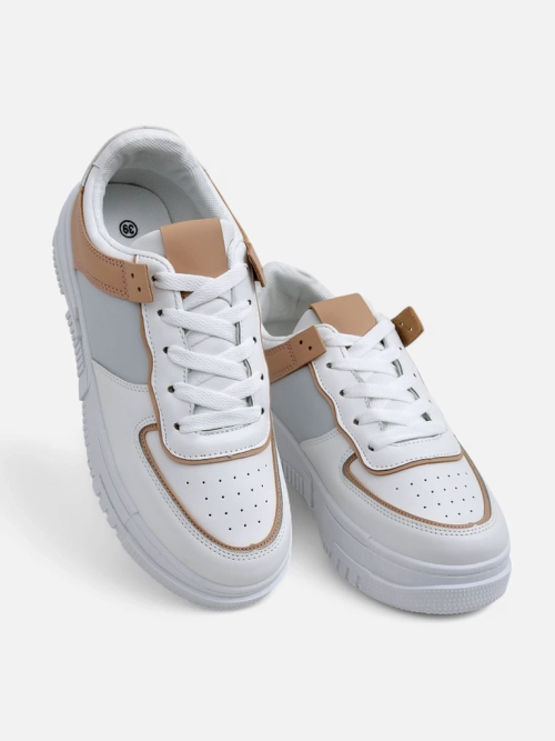 Жіночі снікерси Aristea Azzurro з еко-шкіри на плоскій підошві 4 см