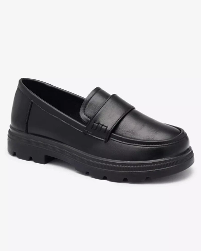 Schwarze Mokassins aus Öko-Leder für Damen Raffive - Footwear