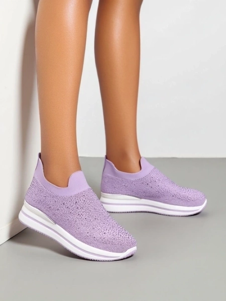 Royalfashion Slip-On-Sportschuhe für Damen mit Strass Adeq