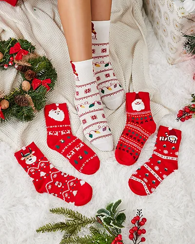 Royalfashion Damen Lange Urlaubssocken 5er Pack