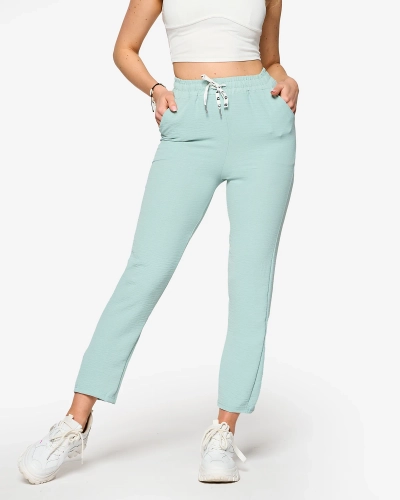 Mint gerade Damenhose aus Stoff - Kleidung