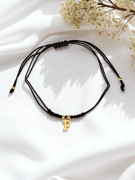 Жіночий браслет з літерою P Petit Charm