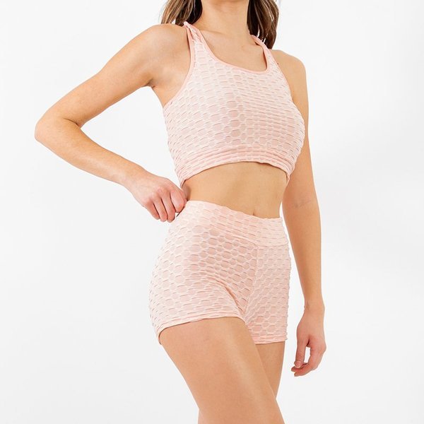Damen Pink 2 Stück Sport Set - Kleidung