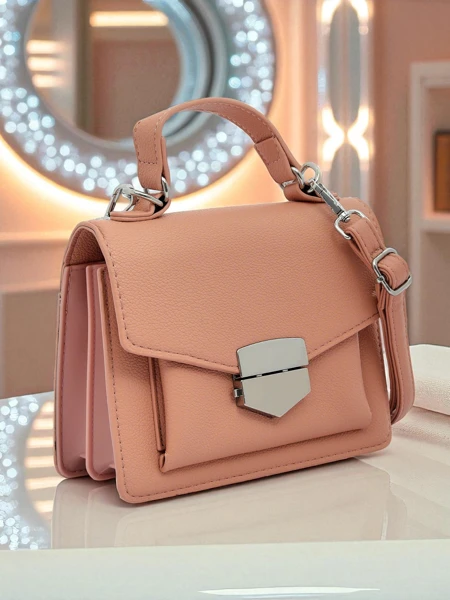 Royalfashion Damen-Kuvert-Handtasche mit Henkel Amalthea Avorio