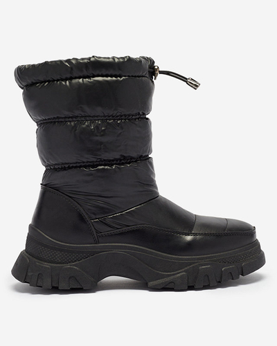 Dessi Schwarze gesteppte Schneestiefel für Damen - Schuhe
