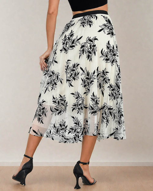 Жіноча двошарова спідниця міді Royalfashion