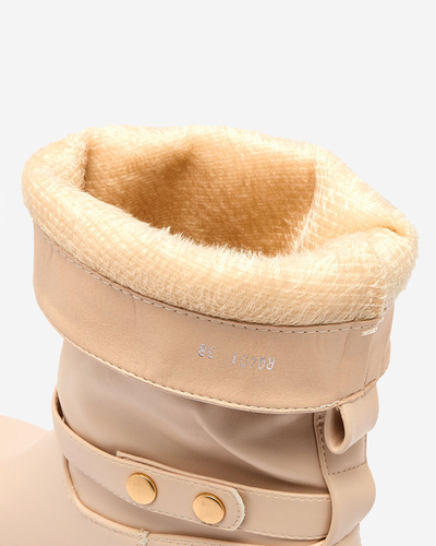 Damen-Stiefelette zum Hineinschlüpfen mit kamelfarbener Mekira-Isolierung - Footwear