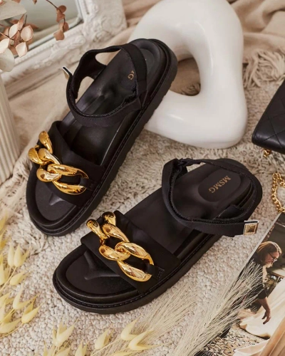 Royalfashion Damen Orette Ketten-Sandalen