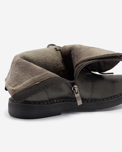 Hohe Graphit-Mädchenstiefel mit Glitzer Wirma- Footwear