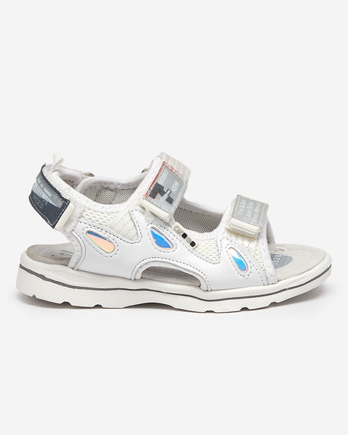 Дитячі білі босоніжки з нашивками Berigi - Взуття