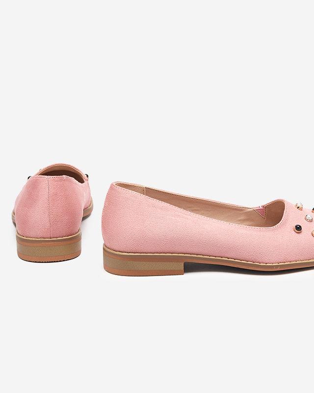 Damen-Ballerinas in Rosa mit Coinel-Perlen - Schuhe