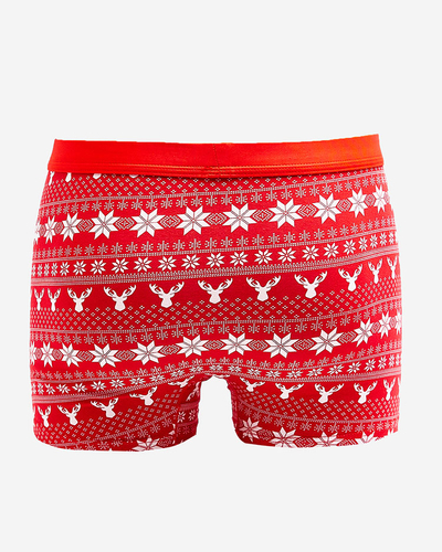 Royalfashion Rote Herren-Weihnachts-Boxershorts