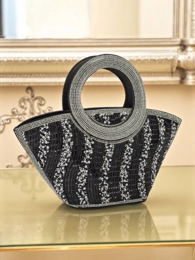 Kleine Damenhandtasche mit Zirkonia-Steinen Sparkle Queen